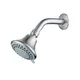 Regadera ABS Acquabela Verona Redonda Cepillado 4" Brazo 15cm 3 Funciones